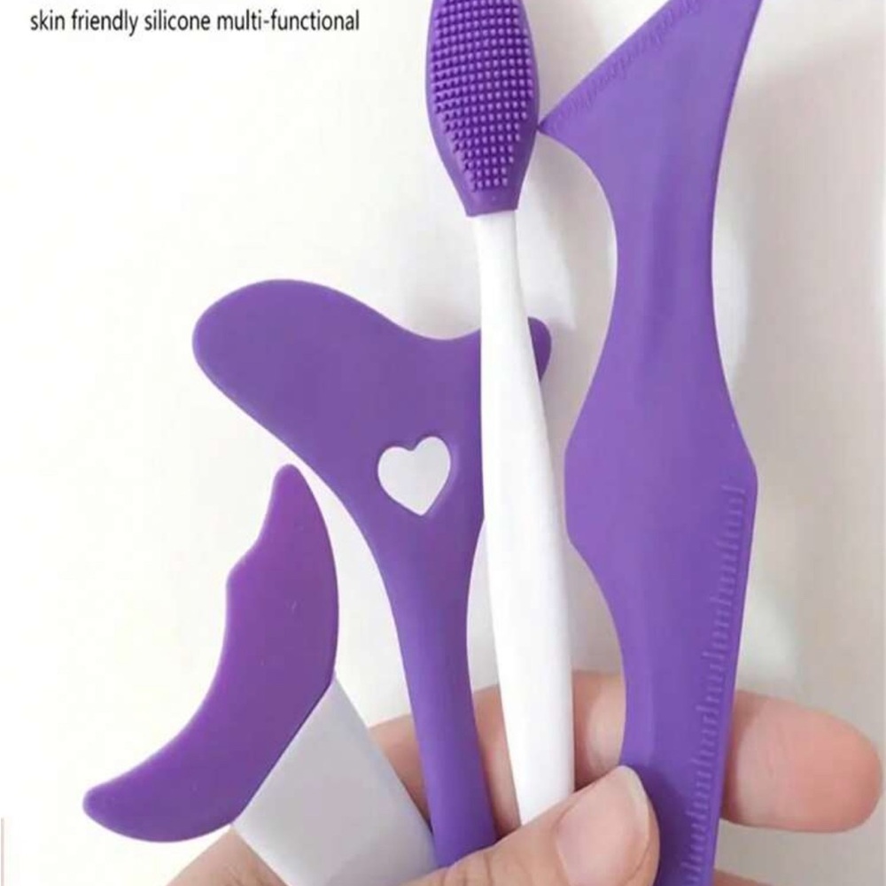 Purple Silicone Beauty Tools Set
